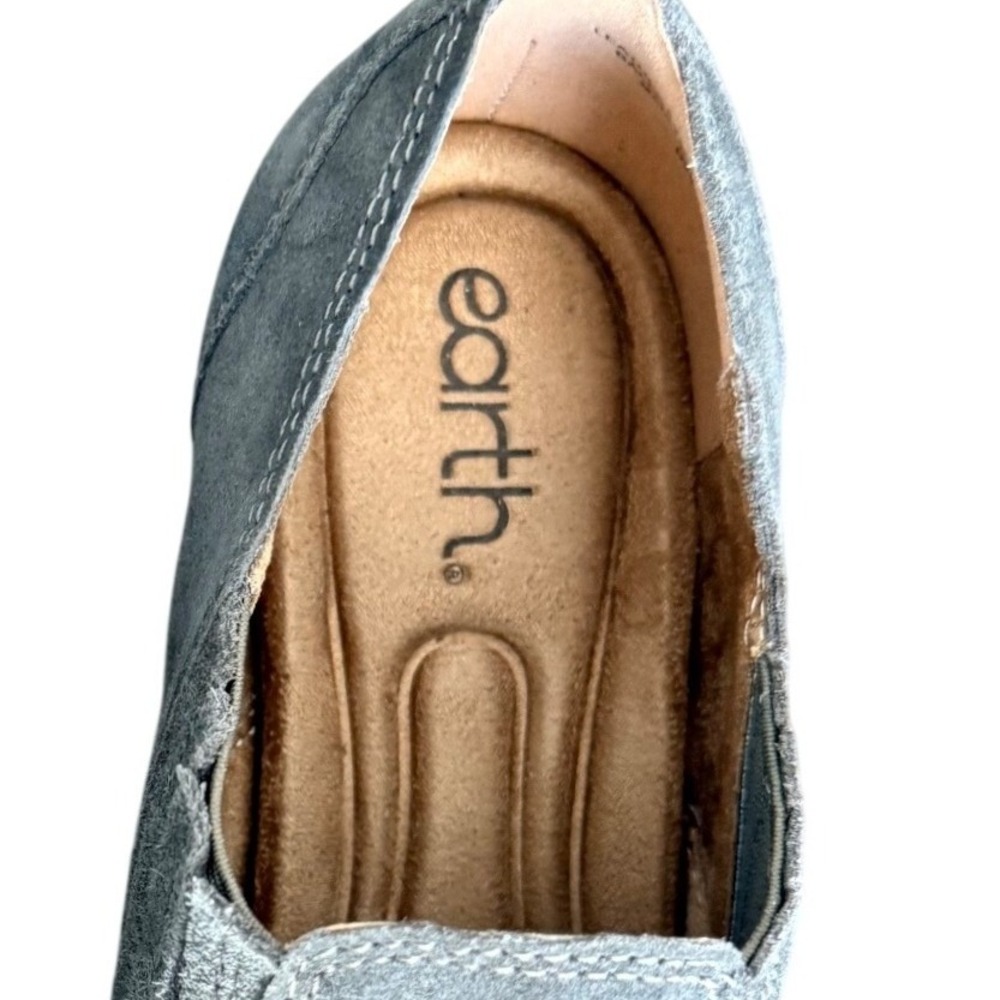 Earth‎ Jalin Suede Ankle Boots Gray Block Heel Western Women's Size 8.5W - Picture 5 of 9